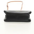 BURBERRY Shoulder Bag Leather Black Gold Auth 151361AV-11