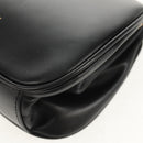 BURBERRY Shoulder Bag Leather Black Gold Auth 151361AV-13