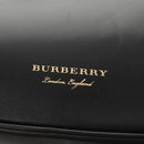 BURBERRY Shoulder Bag Leather Black Gold Auth 151361AV-16
