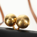 BURBERRY Shoulder Bag Leather Black Gold Auth 151361AV-17