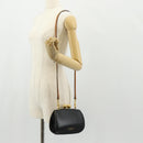 BURBERRY Shoulder Bag Leather Black Gold Auth 151361AV-24