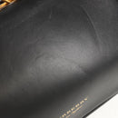 BURBERRY Shoulder Bag Leather Black Gold Auth 151361AV-3