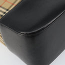 BURBERRY Nova Check Tote Bag Canvas Leather Beige Gold Auth 151362-11