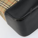 BURBERRY Nova Check Tote Bag Canvas Leather Beige Gold Auth 151362-13