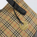 BURBERRY Nova Check Tote Bag Canvas Leather Beige Gold Auth 151362-14