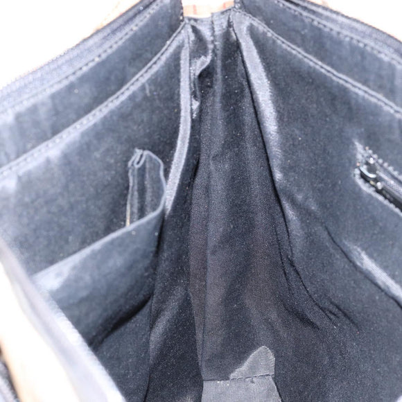 BURBERRY Nova Check Tote Bag Canvas Leather Beige Gold Auth 151362