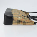 BURBERRY Nova Check Tote Bag Canvas Leather Beige Gold Auth 151362-4