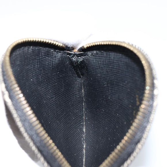 LOUIS VUITTON Mini Lin Porte Monnaie Round Coin Purse Black M92453 Auth 151364