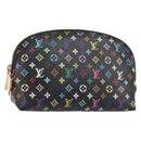 LOUIS VUITTON Monogram Multicolor Pochette Pouch Black M47355 LV Auth 151368V-1