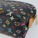 LOUIS VUITTON Monogram Multicolor Pochette Pouch Black M47355 LV Auth 151368V-10