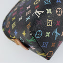LOUIS VUITTON Monogram Multicolor Pochette Pouch Black M47355 LV Auth 151368V-11