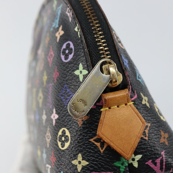 LOUIS VUITTON Monogram Multicolor Pochette Pouch Black M47355 LV Auth 151368V