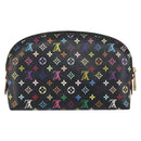 LOUIS VUITTON Monogram Multicolor Pochette Pouch Black M47355 LV Auth 151368V-3