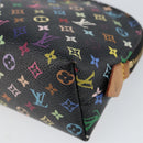 LOUIS VUITTON Monogram Multicolor Pochette Pouch Black M47355 LV Auth 151368V-8