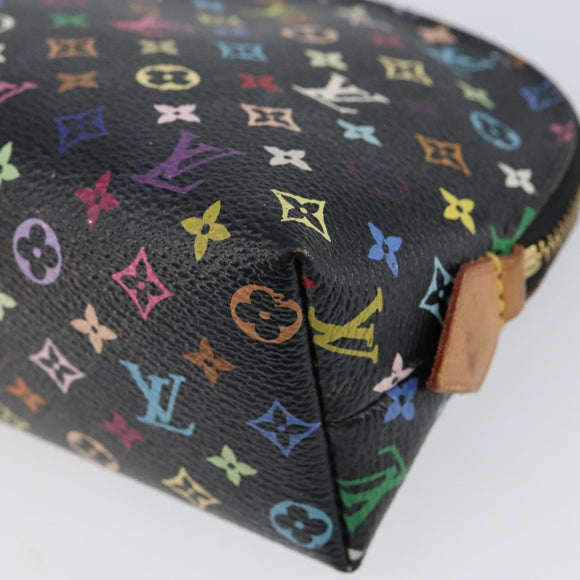 LOUIS VUITTON Monogram Multicolor Pochette Pouch Black M47355 LV Auth 151368V