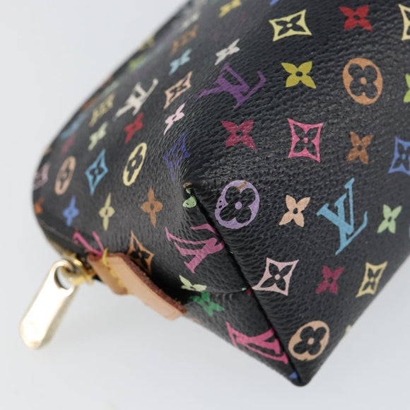 LOUIS VUITTON Monogram Multicolor Pochette Pouch Black M47355 LV Auth 151368V