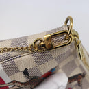 LOUIS VUITTON Azur Giraffe Mini Pochette Accessoires N62200 LV Auth 151369SAM-15