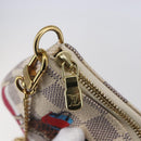 LOUIS VUITTON Azur Giraffe Mini Pochette Accessoires N62200 LV Auth 151369SAM-16