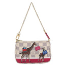 LOUIS VUITTON Azur Giraffe Mini Pochette Accessoires N62200 LV Auth 151369SAM-2