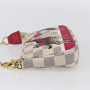 LOUIS VUITTON Azur Giraffe Mini Pochette Accessoires N62200 LV Auth 151369SAM-4