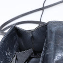 Salvatore Ferragamo Gancini Hand Bag Leather 2way Black Gold Auth 151370-22