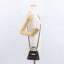 Salvatore Ferragamo Gancini Hand Bag Leather 2way Black Gold Auth 151370-26