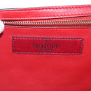 VALENTINO Chain Shoulder Bag Leather Pink Gold Auth 151371-19