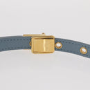 Christian Dior Canage Chain Dior Caro Bag Leather Blue Gold Auth 151372SAM-8