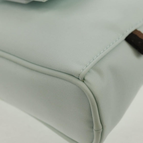 FENDI Baguette Phone Pouch Shoulder Bag Nylon Light Blue Auth 151373M