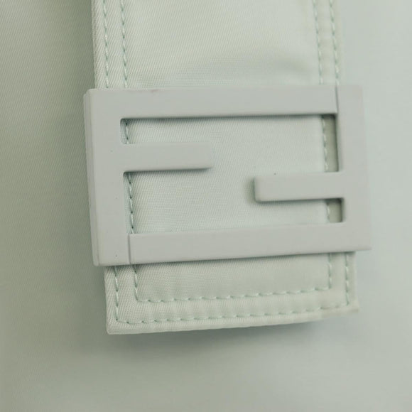 FENDI Baguette Phone Pouch Shoulder Bag Nylon Light Blue Auth 151373M