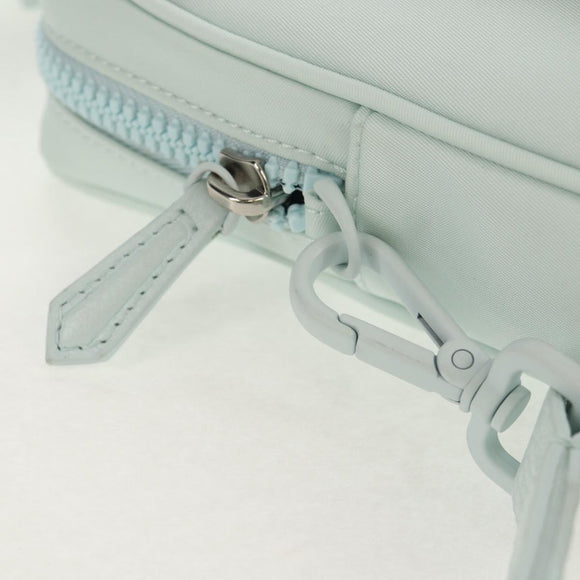 FENDI Baguette Phone Pouch Shoulder Bag Nylon Light Blue Auth 151373M