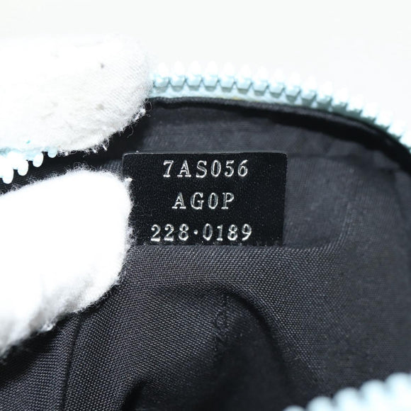 FENDI Baguette Phone Pouch Shoulder Bag Nylon Light Blue Auth 151373M