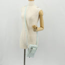 FENDI Baguette Phone Pouch Shoulder Bag Nylon Light Blue Auth 151373M-26