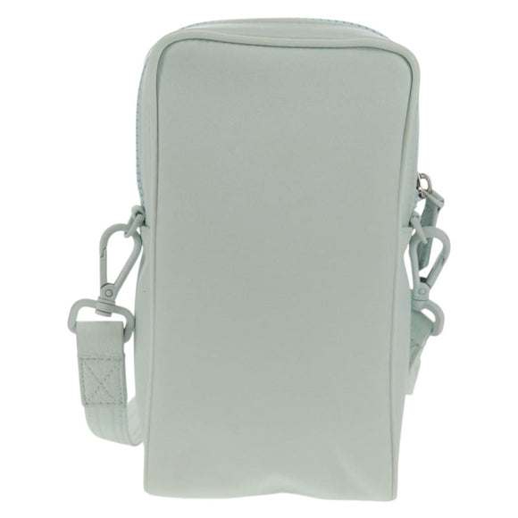 FENDI Baguette Phone Pouch Shoulder Bag Nylon Light Blue Auth 151373M