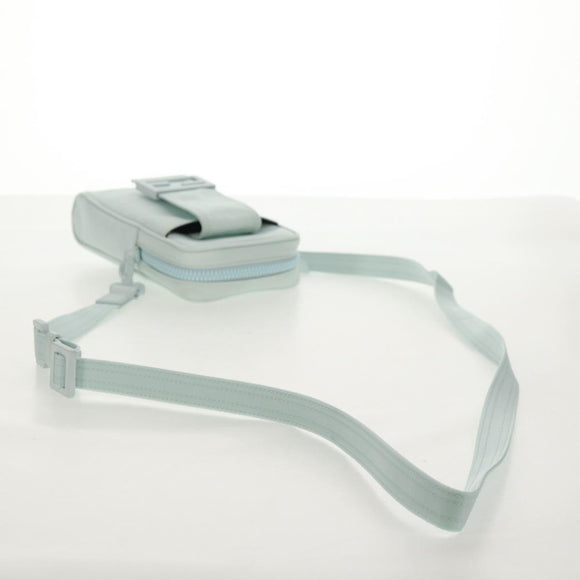 FENDI Baguette Phone Pouch Shoulder Bag Nylon Light Blue Auth 151373M