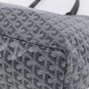 GOYARD Herringbone Saint Louis PM Tote Bag PVC Gray Auth 151375SM-8