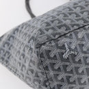 GOYARD Herringbone Saint Louis PM Tote Bag PVC Gray Auth 151375SM-15