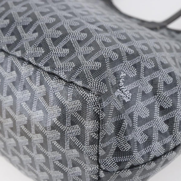 GOYARD Herringbone Saint Louis PM Tote Bag PVC Gray Auth 151375SM