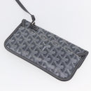 GOYARD Herringbone Saint Louis PM Tote Bag PVC Gray Auth 151375SM-21