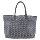 GOYARD Herringbone Saint Louis PM Tote Bag PVC Gray Auth 151375SM-13