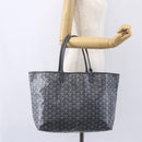 GOYARD Herringbone Saint Louis PM Tote Bag PVC Gray Auth 151375SM-24