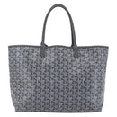 GOYARD Herringbone Saint Louis PM Tote Bag PVC Gray Auth 151375SM-2
