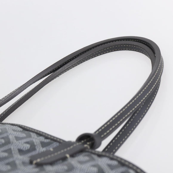 GOYARD Herringbone Saint Louis PM Tote Bag PVC Gray Auth 151375SM