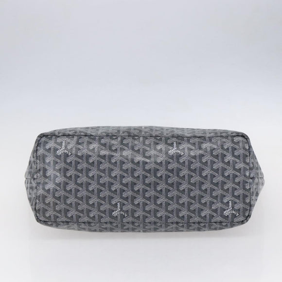 GOYARD Herringbone Saint Louis PM Tote Bag PVC Gray Auth 151375SM