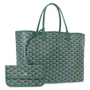 GOYARD Herringbone Saint Louis PM Tote Bag PVC Green Auth 151376SM-1