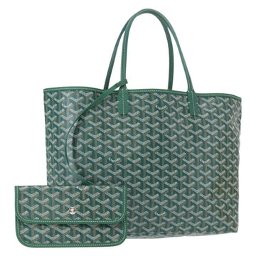 GOYARD Herringbone Saint Louis PM Tote Bag PVC Green Auth 151376SM