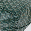 GOYARD Herringbone Saint Louis PM Tote Bag PVC Green Auth 151376SM-11