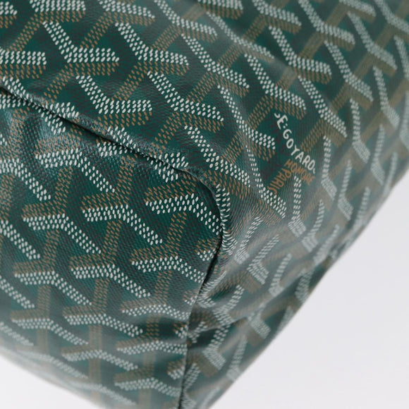 GOYARD Herringbone Saint Louis PM Tote Bag PVC Green Auth 151376SM