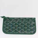 GOYARD Herringbone Saint Louis PM Tote Bag PVC Green Auth 151376SM-18