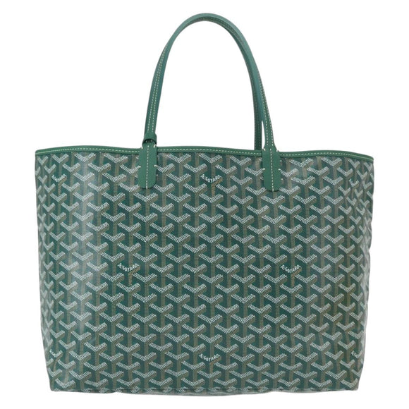 GOYARD Herringbone Saint Louis PM Tote Bag PVC Green Auth 151376SM